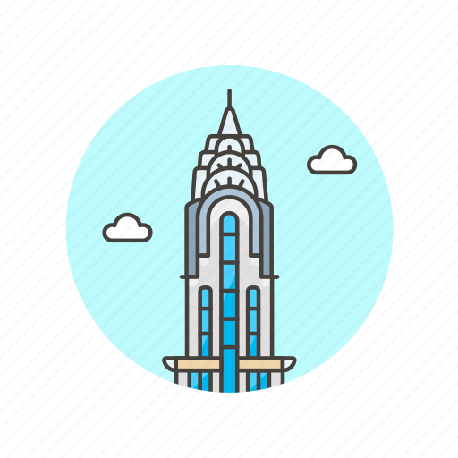 Chrysler, architecture, famous, landmark, monument, nyc, us icon - Download on Iconfinder
