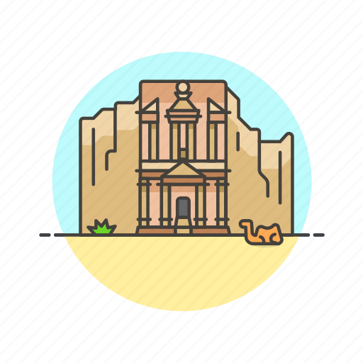 Petra, architecture, famous, landmark, monument, jordan, monastery icon - Download on Iconfinder