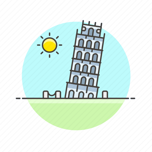 Pisa, tower, architecture, famous, landmark, monument, italy icon - Download on Iconfinder
