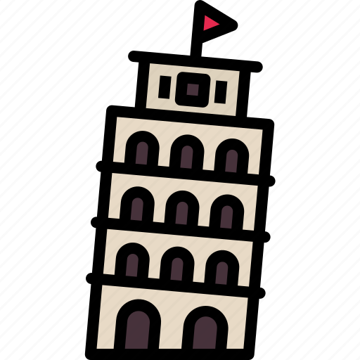 Pisa, leaning tower, italy, world, vacation, landmark, travel icon - Download on Iconfinder