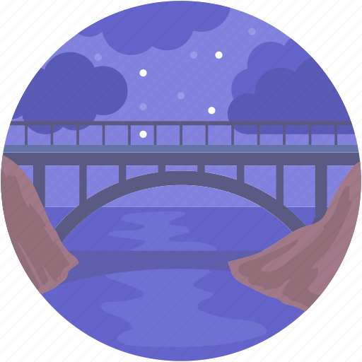 Bridge, landscape, river, river bridge, transport icon - Download on Iconfinder
