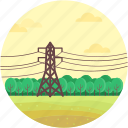 electricity pole, electricity pylon, power mast, transmission pole, utility pylon