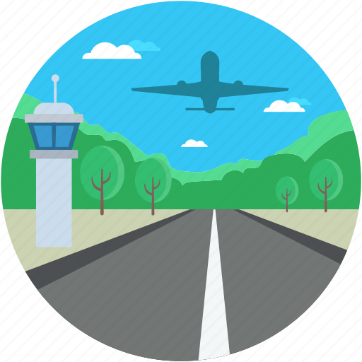 Airplane, airplane road, highway, highway strip, road runway icon - Download on Iconfinder