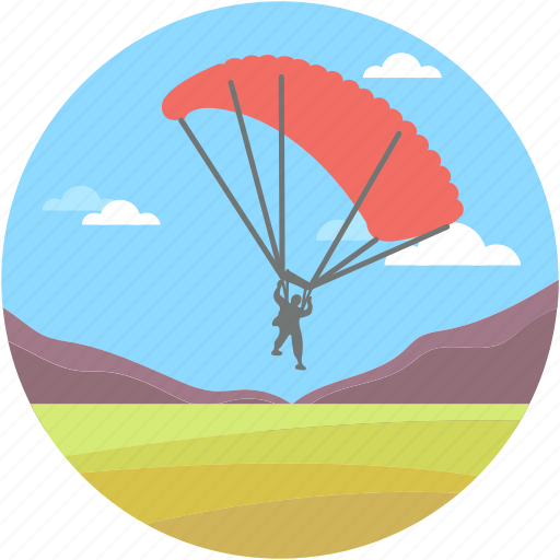Air balloon, atmosphere, chute, parachute, skydiving icon - Download on Iconfinder