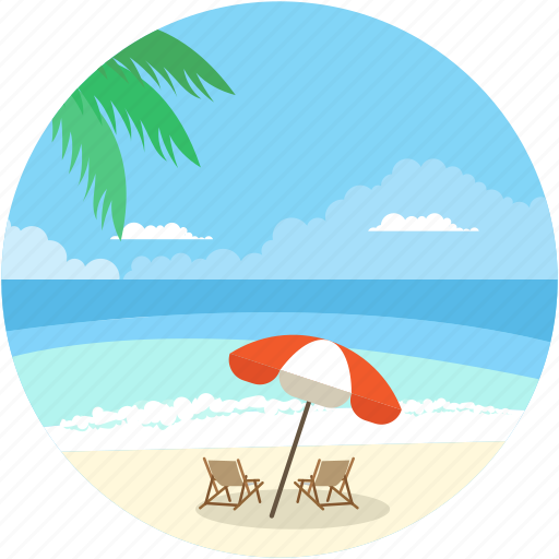 Beach, beach sand, landform, ocean, sea icon - Download on Iconfinder