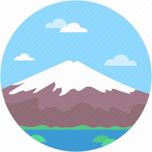 Landscape, mountain, snow, snow mountain, summit mountain icon - Download on Iconfinder