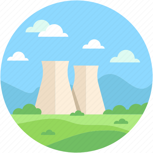 Industry, landscape, nature, nuclear, nuclear plant icon - Download on Iconfinder