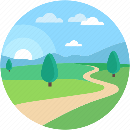Dirt road, farm road, field road, scenery, wallpaper icon - Download on Iconfinder