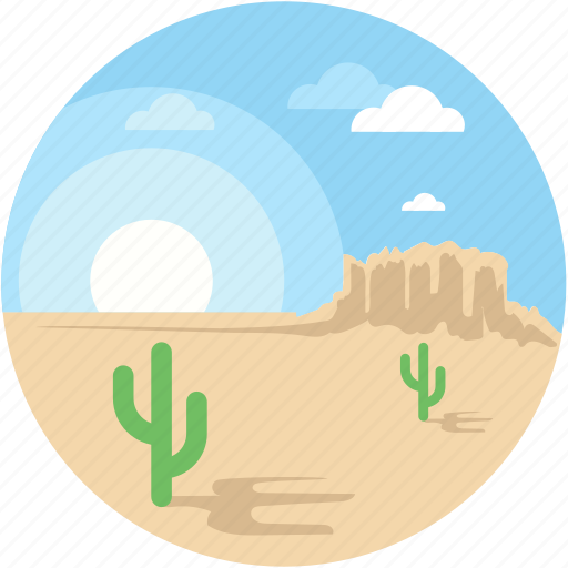 Cactus, cityscape, desert, landscape, sun icon - Download on Iconfinder