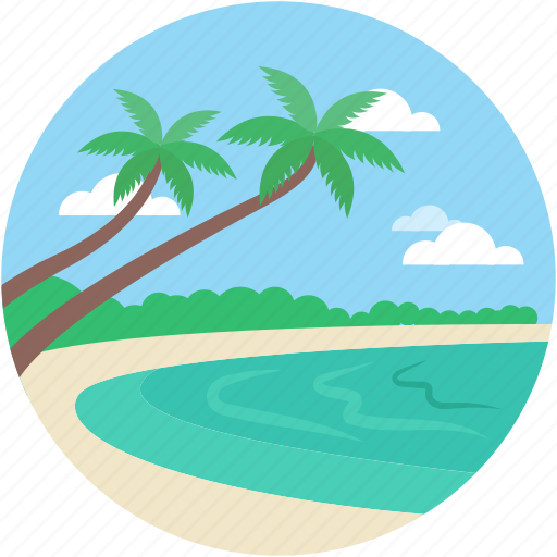 Beach, blowing ocean, island, sea landscape, seaside icon - Download on Iconfinder