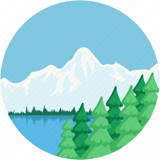 Lakeside, landforms, river, terrain, valley icon - Download on Iconfinder