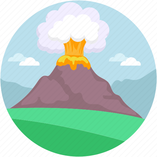 Danger, earthquake, erupt, eruption, mountain explosion icon - Download on Iconfinder