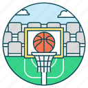 backboard, basketball goal, basketball hoop, basketball net, basketball stand 