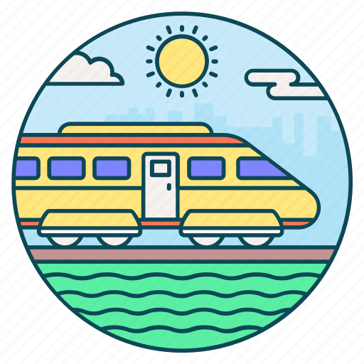 Bullet train, electric train, subway, train, tram, transport icon - Download on Iconfinder