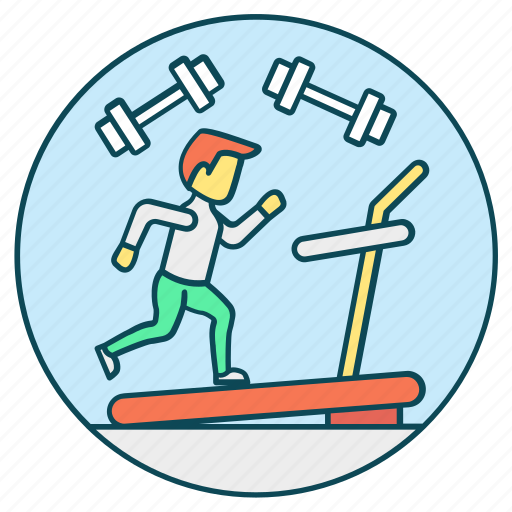 Exercise, fitness club, gym, running, treadmill, workout icon - Download on Iconfinder