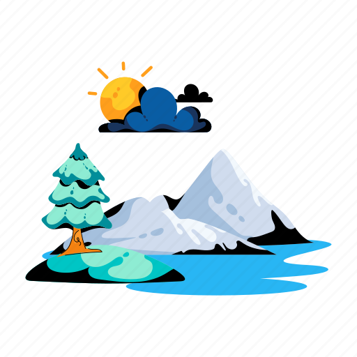 Mountains landscape, mountains view, mountains scenery, mountains river, mountains icon - Download on Iconfinder