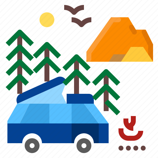 Camper, car, journey, travel, vacation, van icon - Download on Iconfinder