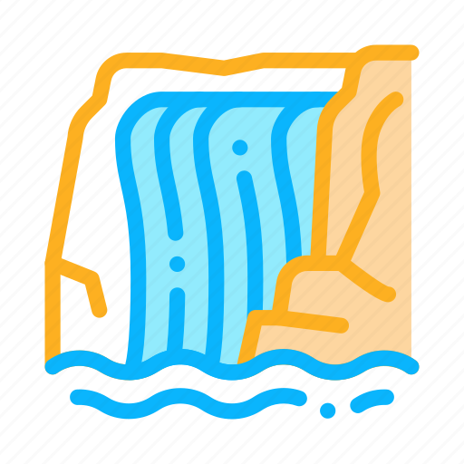 City, landscape, mountains, place, seaside, travel, waterfall icon - Download on Iconfinder
