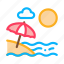 beach, city, landscape, place, seaside, travel, umbrellas 