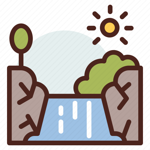 Nature, outdoor, travel, waterfall icon - Download on Iconfinder