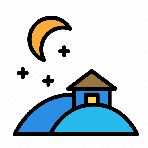 Field, home, nature, night icon - Download on Iconfinder