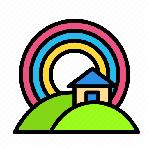 Home, nature, rainbow icon - Download on Iconfinder