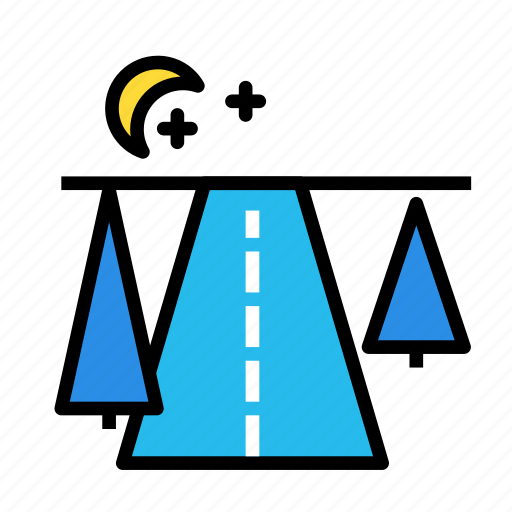 Nature, night, road icon - Download on Iconfinder