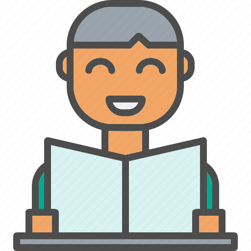 Learner, pupil, reading, scholar, student icon - Download on Iconfinder