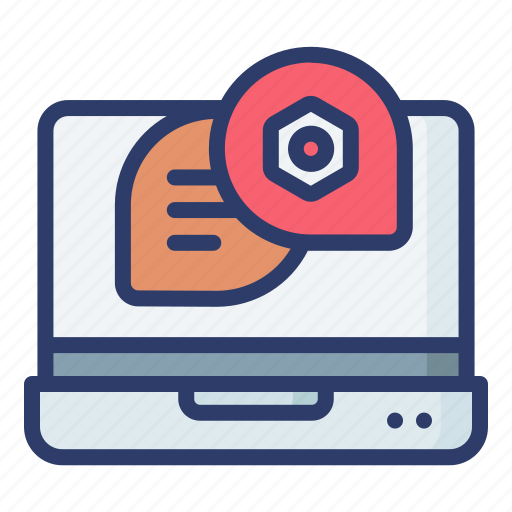 Chat, laptop, configure, text, communicatioin icon - Download on Iconfinder