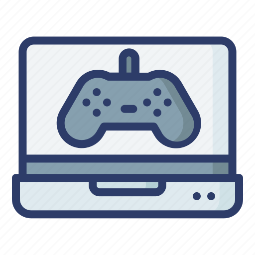 Gaming, game, controller, laptop, wired icon - Download on Iconfinder
