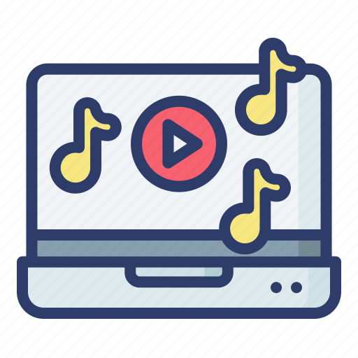 Music, player, laptop, play icon - Download on Iconfinder