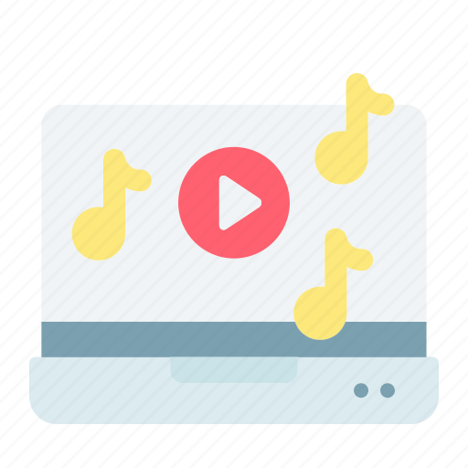 Music, player, laptop, play icon - Download on Iconfinder