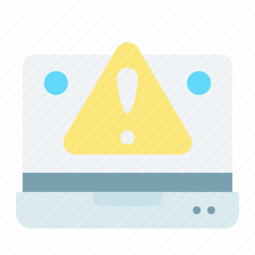 Warning, danger, laptop, error, risk icon - Download on Iconfinder