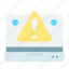 warning, danger, laptop, error, risk 