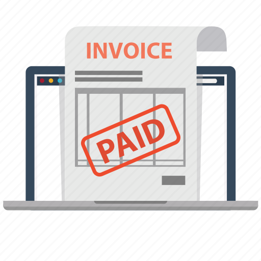Document, electronic invoice, invoice, invoices, laptop, paid, paids icon - Download on Iconfinder