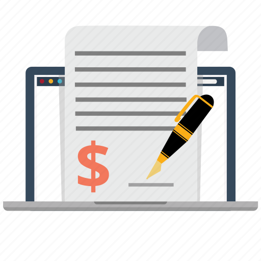 Business, contract, document, dollar, laptop, legal, network icon - Download on Iconfinder
