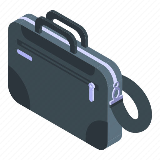 Business, laptop, bag, isometric icon - Download on Iconfinder