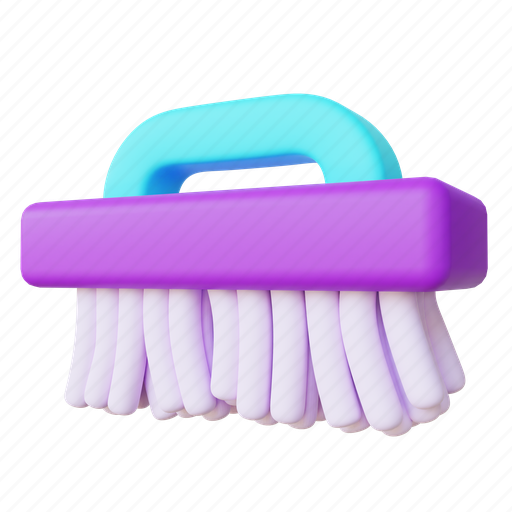 Brush, mop, laundry, plumber, cleaner, floor, housework 3D illustration - Download on Iconfinder