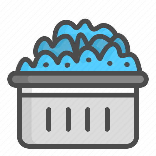 Detergent, foam, lather, washing, clothes, basket, soap icon - Download on Iconfinder