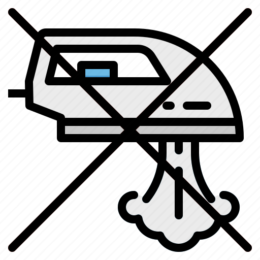 Forbidden, iron, ironing, no, steam icon - Download on Iconfinder