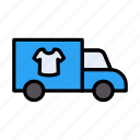 truck, vehicle, laundry, delivery, clothes