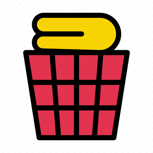 Basket, clothes, laundry, washing, folded icon - Download on Iconfinder