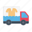 delivery, clothes, laundry, truck, washing 