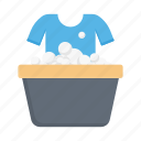 shirt, cloth, washing, tub, laundry