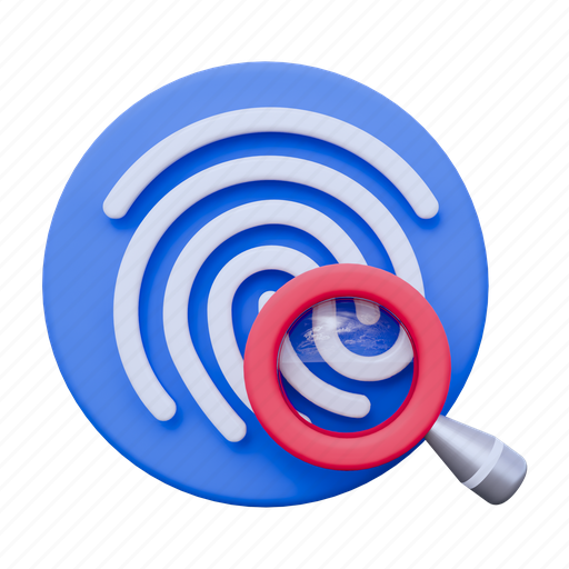 Search fingerprint, search, fingerprint, find, magnifier, magnifying-glass, zoom icon - Download on Iconfinder