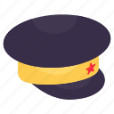 police cap, hat, headpiece, headwear, headgear
