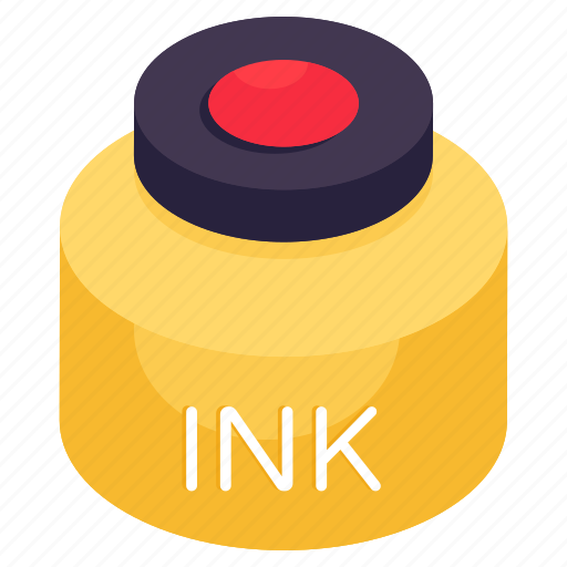 Inkpot, ink bottle, ink container, inkwell, inkstand icon - Download on Iconfinder