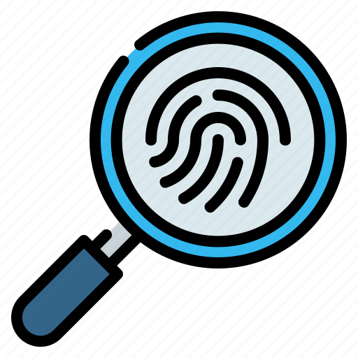 Case, detective, evidence, fingerprint, identification, magnifying glass, police icon - Download on Iconfinder