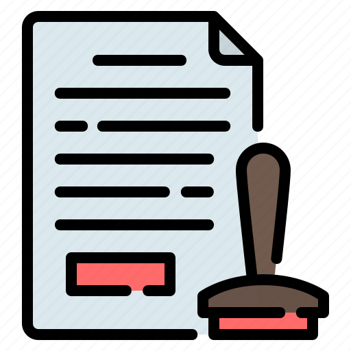 Agreement, contract, document, file, legal, stamp icon - Download on Iconfinder