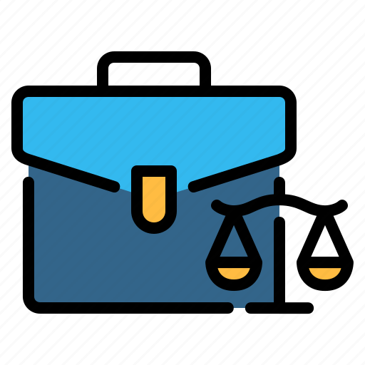Attorney, briefcase, justice, law, lawyer, scale, suitcase icon - Download on Iconfinder